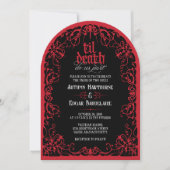 Gothic Wedding-Einladung mit Spitzbogen 'Bis dass Einladung (Vorderseite)