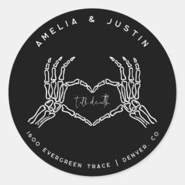 Gothic Wedding Envelope Address Sticker