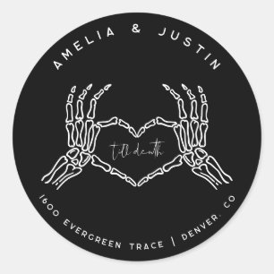 Gothic Wedding Envelope Address Sticker