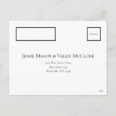 Gothic Wedding Feiertagspostkarte (Rückseite)