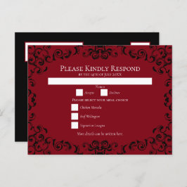 Gothic Wedding Feiertagspostkarte