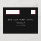 Gothic Wedding Feiertagspostkarte (Rückseite)