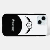 Gothic Wedding Flügelherz Mit Monogramm Case-Mate iPhone Hülle (Rückseite (Horizontal))