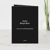 Gothic Wedding Flügelherz Mit Monogramm Karte (Rückseite)