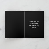 Gothic Wedding Flügelherz Mit Monogramm Karte (Innenseite)