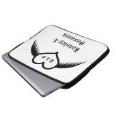 Gothic Wedding Flügelherz Mit Monogramm Laptopschutzhülle (Vorne Knopf)