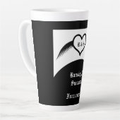 Gothic Wedding Flügelherz Mit Monogramm Milchtasse (Linke Ecke)