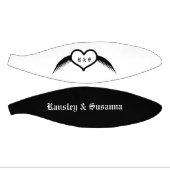 Gothic Wedding Flügelherz Mit Monogramm Mini Basketball (Panele)