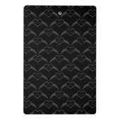 Gothic Wedding Flügelherz Mit Monogramm Mini Klemmbrett (Rückseite)