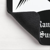 Gothic Wedding Flügelherz Mit Monogramm Mousepad (Ecke)