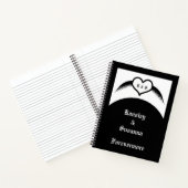 Gothic Wedding Flügelherz Mit Monogramm Notizblock (Innenseite)