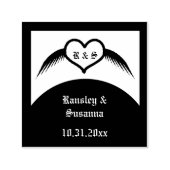 Gothic Wedding Flügelherz Mit Monogramm Permastempel (Design)