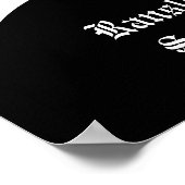 Gothic Wedding Flügelherz Mit Monogramm Poster (Ecke)