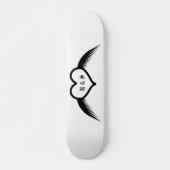 Gothic Wedding Flügelherz Mit Monogramm Skateboard (Vorne)