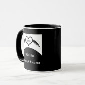 Gothic Wedding Flügelherz Mit Monogramm Tasse (Vorderseite Links)