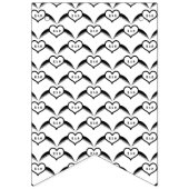 Gothic Wedding Flügelherz Mit Monogramm Wimpelkette (Zweite Fahne)