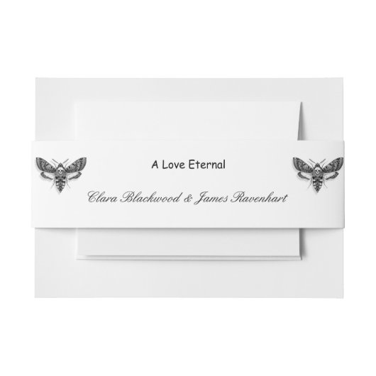 Gothic Wedding Invitation Bly Band - Eleganter Bla (Vorderseite Beispiel)