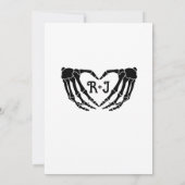Gothic Wedding Invitation Skeletts Einladung (Rückseite)