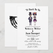 Gothic Wedding Invitation Skeletts Einladung (Vorne/Hinten)