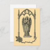 Gothic Wedding Invitation – Somber Angel (AI-Gen) Einladung (Vorne/Hinten)