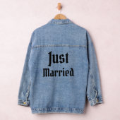 Gothic Wedding Just Married Bride Groom Jean Jeansjacke (Hangar)