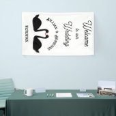Gothic Wedding Kissing Black Swans Custom Banner (Messeveranstaltung)