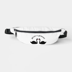Gothic Wedding Kissing Black Swans Custom Bauchtasche