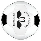 Gothic Wedding Kissing Black Swans Custom Fußball (Gedreht)