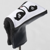 Gothic Wedding Kissing Black Swans Custom Monogram Golf Headcover (3/4 Vorderseite)