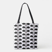 Gothic Wedding Kissing Black Swans doppelseitig Tasche (Rückseite)