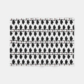Gothic Wedding Kissing Black Swans Gemustert Fleecedecke (Vorderseite (Horizontal))