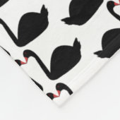 Gothic Wedding Kissing Black Swans Gemustert Fleecedecke (Ecke)