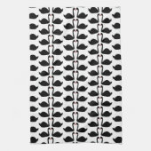 Gothic Wedding Kissing Black Swans Gemustert Geschirrtuch (Vertikal)