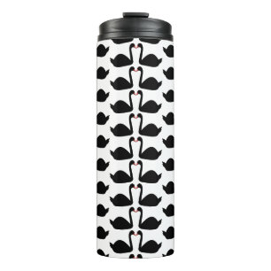 Gothic Wedding Kissing Black Swans Gemustert Thermosbecher