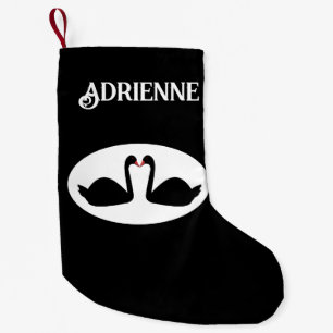 Gothic Wedding Kissing Black Swans Individuelle Na Kleiner Weihnachtsstrumpf
