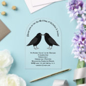 Gothic Wedding Kissing Ravens Custom Acryleinladungen (Insitu (Hochzeit))