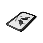 Gothic Wedding Kissing Ravens Custom Badematte (Schrägansicht)