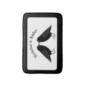 Gothic Wedding Kissing Ravens Custom Badematte (Vorderseite Vertikal)