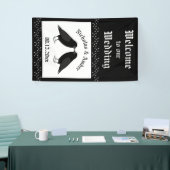 Gothic Wedding Kissing Ravens Custom Banner (Messeveranstaltung)