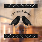 Gothic Wedding Kissing Ravens Custom Fensteraufkleber (Blatt 2)