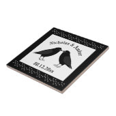 Gothic Wedding Kissing Ravens Custom Fliese (Seite)