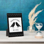 Gothic Wedding Kissing Ravens Custom Fotoplatte (Seite)