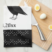 Gothic Wedding Kissing Ravens Custom Geschirrtuch (Viertel Falte)