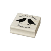 Gothic Wedding Kissing Ravens Custom Gummistempel (Stempel)
