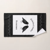 Gothic Wedding Kissing Ravens Custom Handtuch (Handtuch)