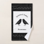 Gothic Wedding Kissing Ravens Custom Handtuch (Handtuch)
