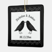 Gothic Wedding Kissing Ravens Custom Keramikornament (Links)