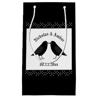 Gothic Wedding Kissing Ravens Custom Kleine Geschenktüte