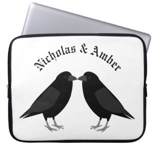 Gothic Wedding Kissing Ravens Custom Laptopschutzhülle