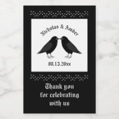 Gothic Wedding Kissing Ravens Custom Lebensmitteletikett (Einzelnes Label)